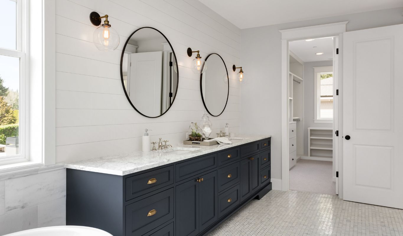 modern bathroom addition in mechanicsburg pa