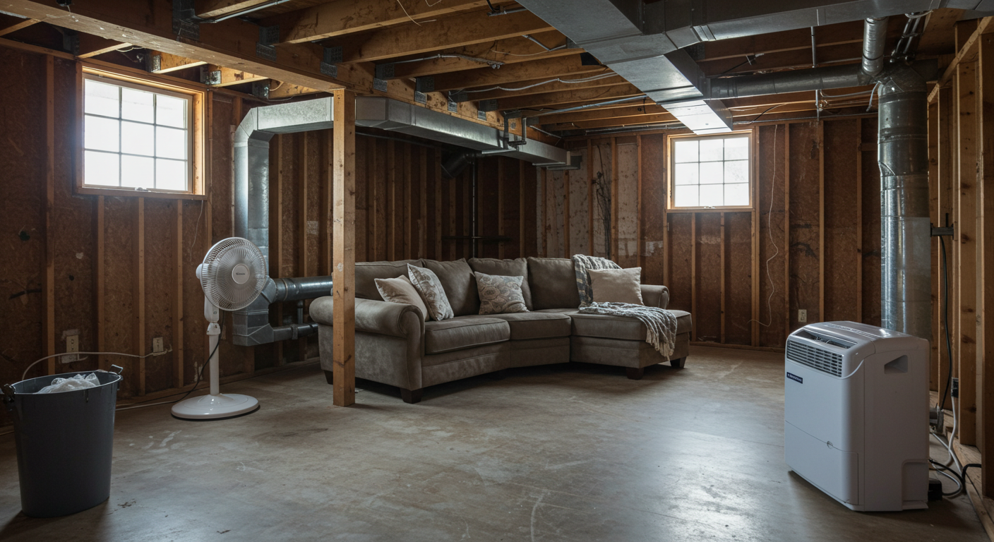 improving air circulation for wet basement