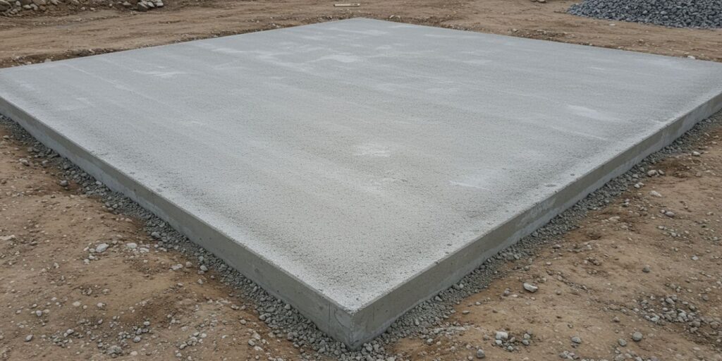 concrete foundation with footings