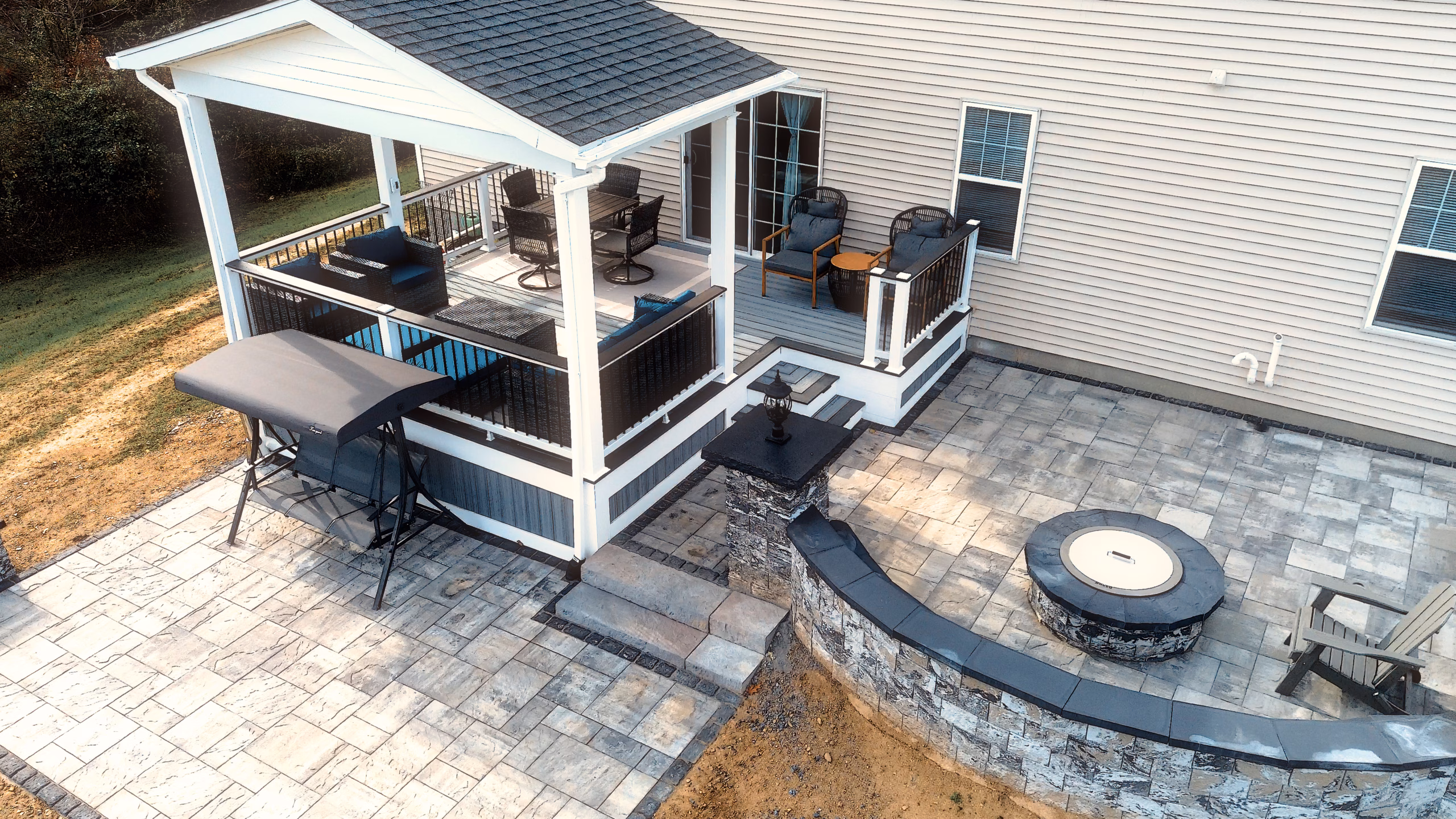 paver patio and deck with pavilion in harrisburg pa 11 scaled